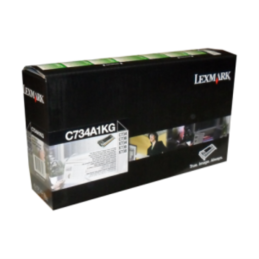 Toner Lexmark C734A1KG — noir, 8K pages, programme de retour