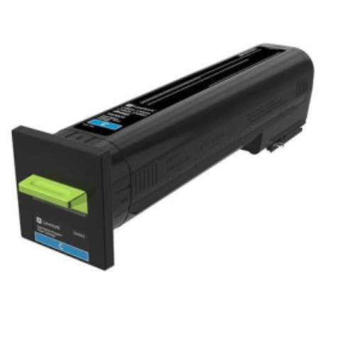 Toner Lexmark — cyan — compatible Lexmark CS820, Lexmark CX820, Lexmark CX825, Lexmark CX860, 8K pages, programme de retour, 72K10C0