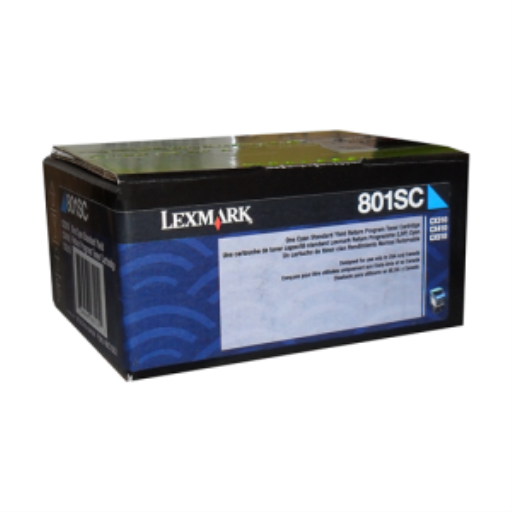 Toner Lexmark — cyan — compatible Lexmark CX310, Lexmark CX410, Lexmark CX510, 2K pages, programme de retour, 80C1SC0