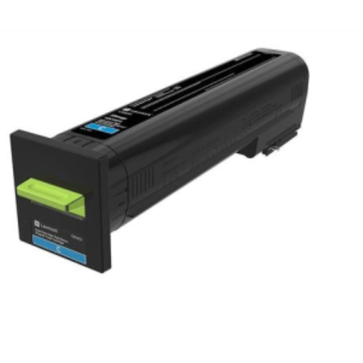 Toner Lexmark — cyan — compatible Lexmark CS820, Lexmark CX820, Lexmark CX825, Lexmark CX860, 22K pages, programme de retour, 72K1XC0