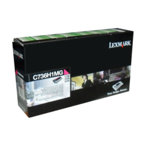 Toner Lexmark — magenta — compatible Lexmark C736, Lexmark X736, Lexmark X738, 10K pages, programme de retour, C736H1MG