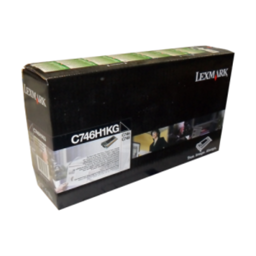 Toner Lexmark — noir — compatible Lexmark C746, Lexmark C748, Lexmark X746, Lexmark X748, 12K pages, programme de retour, C746H1KG
