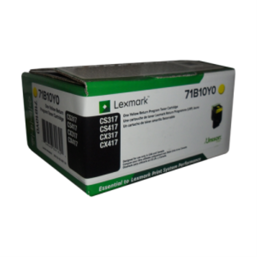 Toner Lexmark — jaune — compatible Lexmark CS317, Lexmark CS417, Lexmark CS517, Lexmark CX317 et plus, 2,3K pages, programme de retour, 71B10Y0