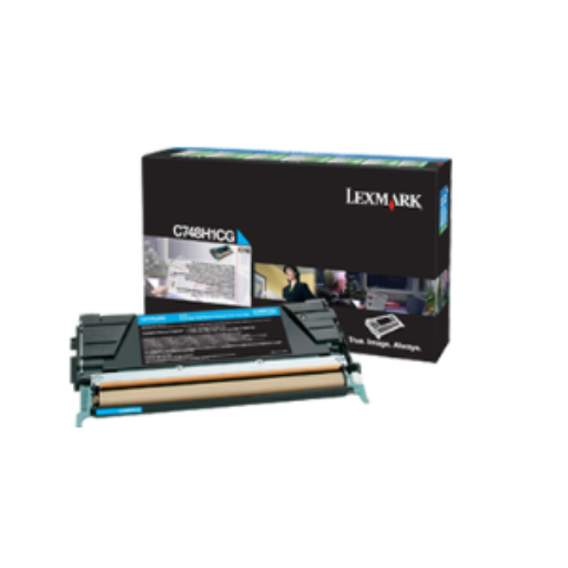 Toner Lexmark — cyan — compatible Lexmark C748, Lexmark X748, 10K pages, programme de retour, C748H1CG
