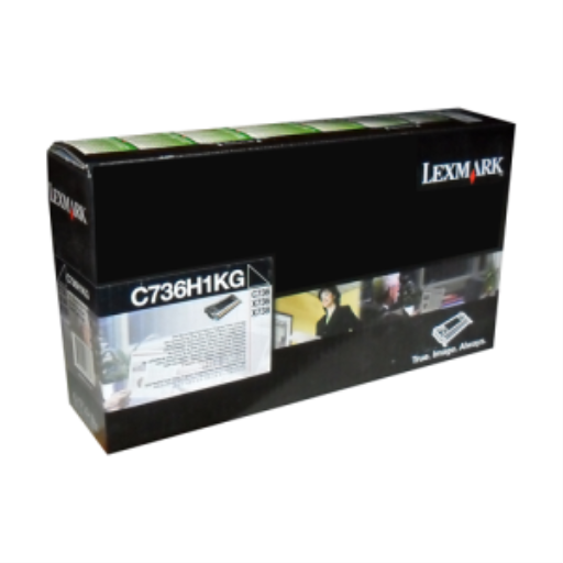 Toner Lexmark — noir — compatible Lexmark C736, Lexmark X736, Lexmark X738, 12K pages, programme de retour, C736H1KG