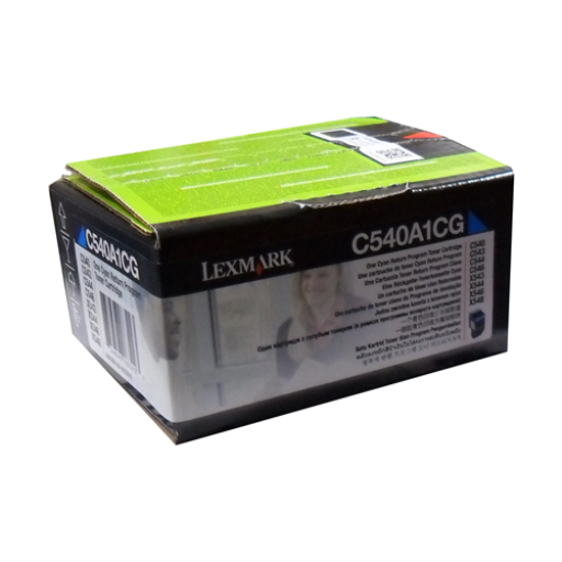 Toner Lexmark — cyan — compatible Lexmark C54x, Lexmark X54x, 1K pages, programme de retour, C540A1CG