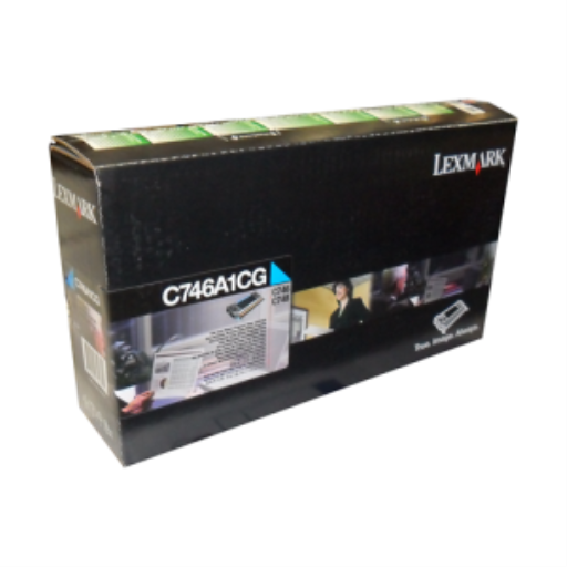 Toner Lexmark — cyan — compatible Lexmark C746, Lexmark C748, 7K pages, programme de retour, C746A1CG