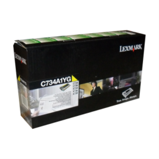 Toner Lexmark — jaune — compatible Lexmark C734, Lexmark C746, Lexmark X734, Lexmark X738 et plus, 6K pages, programme de retour, C734A1YG