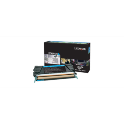 Toner Lexmark — cyan — compatible Lexmark X746, Lexmark X748, 7K pages, programme de retour, X746A1CG