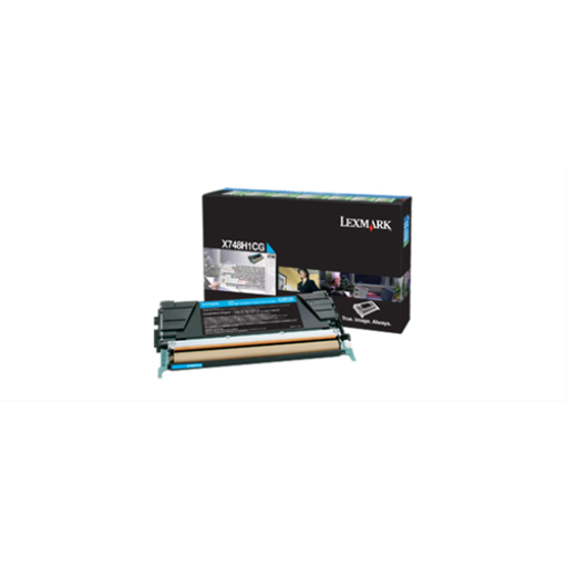 Toner Lexmark — cyan — compatible Lexmark X748, 10K pages, programme de retour, X748H1CG