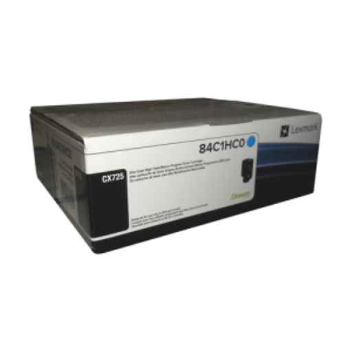 Toner Lexmark — cyan — compatible Lexmark CX725, 16K pages, programme de retour, 84C1HC0