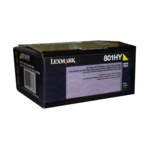 Toner Lexmark — jaune — compatible Lexmark CX410, Lexmark CX510, 3K pages, haute capacité, programme de retour, 80C1HY0