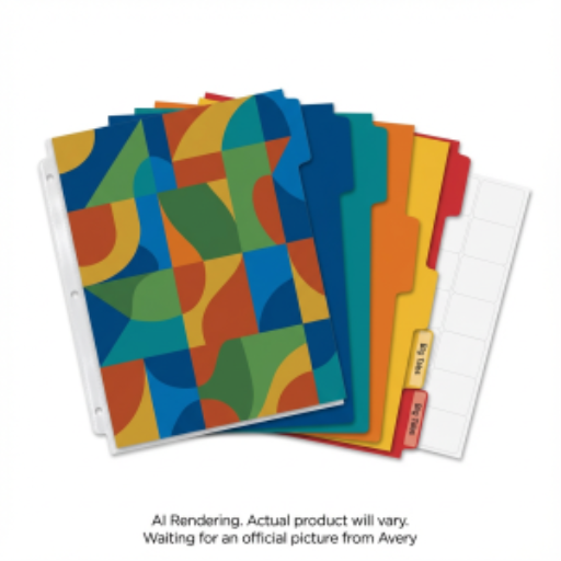 Séparateurs Avery Big Tab® réversibles — 5 onglets, 1 ensemble, motif Instinct, laser/jet d’encre (25223)