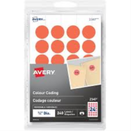 Étiquettes Avery — laser, amovible, rouge, néon (2347)