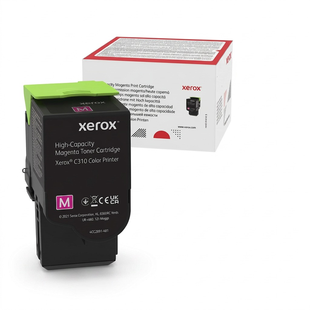Pure high-resolution hero shot: Genuine Xerox 006R04366 Magenta Toner Cartridge.
