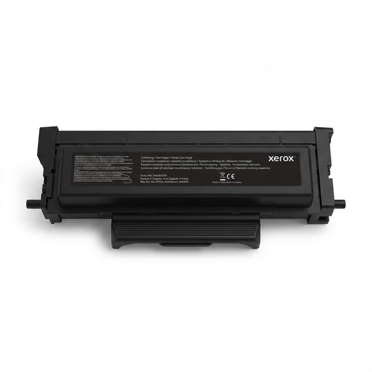 A high-resolution, centered view of a black Xerox 006R04399 genuine standard capacity toner cartridge.
