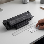 A high-capacity Xerox 006R04400 black toner cartridge next to a standard 30cm ruler.