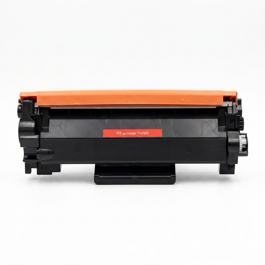 Hero shot of the Balloon Brand CT-TN760 compatible black toner cartridge.
