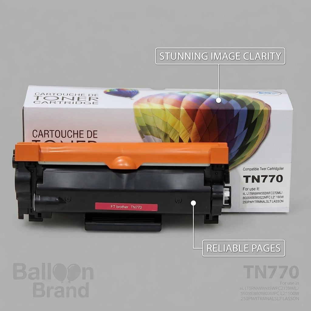 Feature image highlighting the 20,000-page high-yield capacity and easy install of this toner.