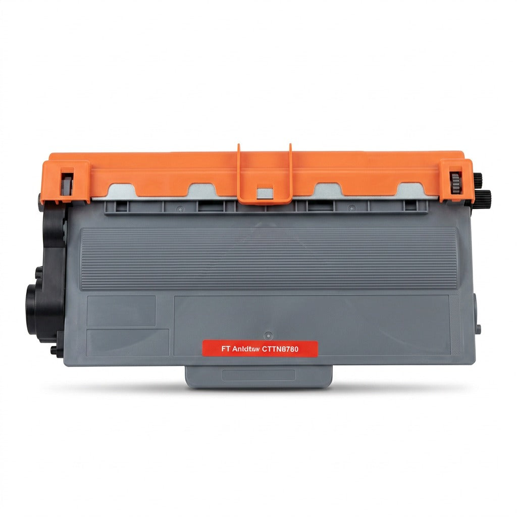A pure hero shot of the high-yield black toner cartridge, showcasing its exact geometry, color, and markings on a clean white background.