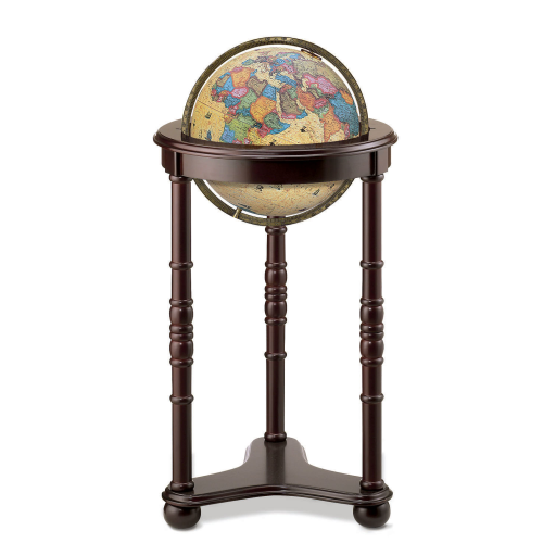 Globe terrestre Lancaster  de bureau, 12 po / 30 cm, océan antique, anglais