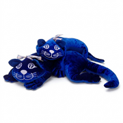 A high-resolution, centered image of the blue fdmt manimo Weighted Cats on a pure white background.