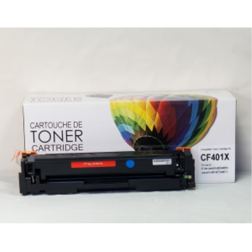 Toner compatible Balloon Brand pour HP CF401X — cyan, haute capacité