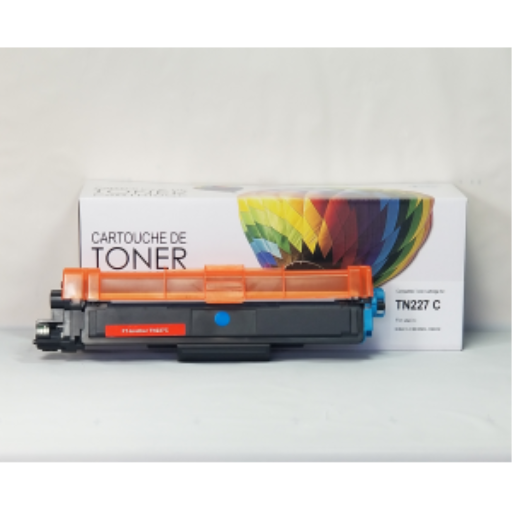 Toner compatible Balloon Brand pour Brother TN227C — cyan, haute capacité, rendement 2 300 pages