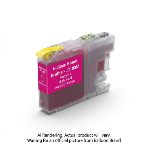 Cartouche d'encre compatible Balloon Brand pour Brother LC103M — magenta, rendement 600 pages