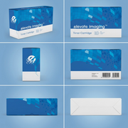 A 3x2 grid displaying the Elevate Imaging compatible HP CF258X toner cartridge box from six unique angles.