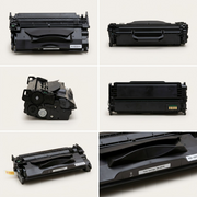 Six-panel matrix grid showing detailed views of the HP CF287A toner cartridge from all angles.