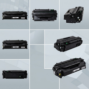 A product visual matrix for the Elevate CE505X toner cartridge, showing six distinct angles.