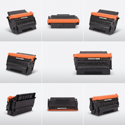 A grid-style product image matrix showcasing the black toner cartridge from multiple angles.