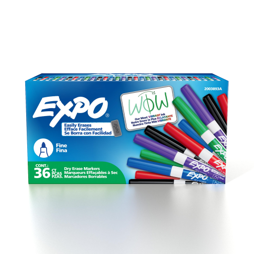 Marqueurs effaçables à sec EXPO — pointe fine, 36 unités