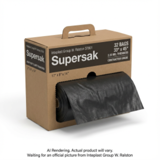 Sacs à déchets robustes pour entrepreneur — 33 x 45 po, robustes, noir, 32 sacs