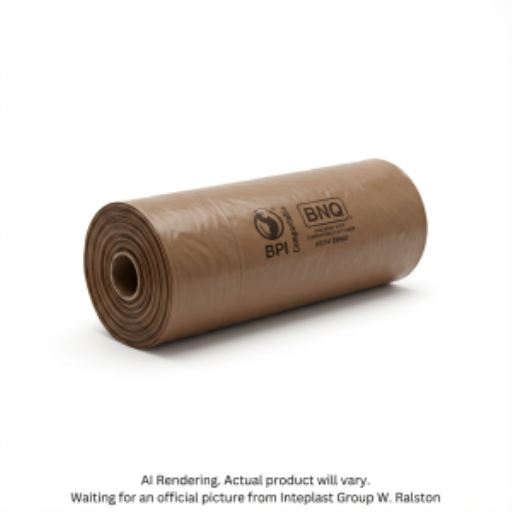 Sacs compostables — 48 x 60 po, brun, 5 sacs