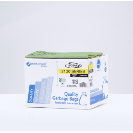 Sacs compostables — 48 x 60 po, vert, 100 sacs
