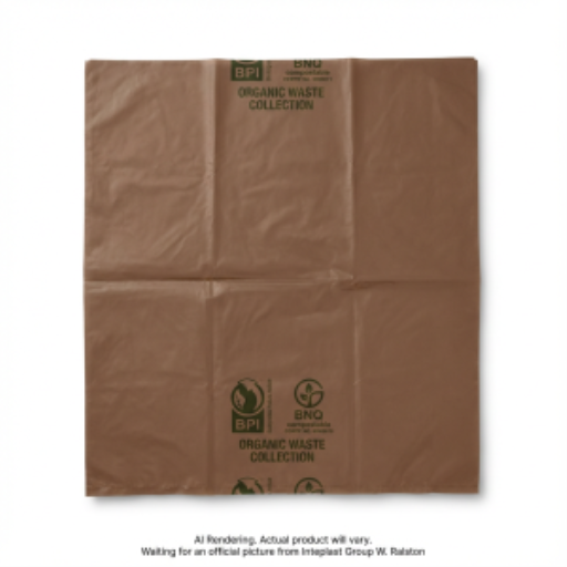 Sacs compostables — 29 x 30 po, brun, 10 sacs