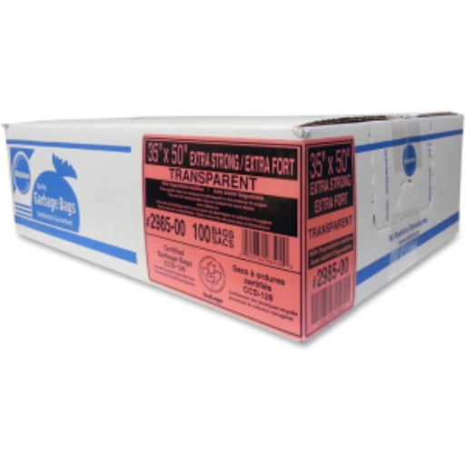 Sacs poubelle — 35 x 50 po, extra robustes, transparent