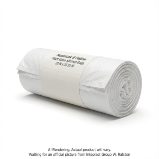 Sacs à déchets de cuisine — 20 x 23,25 po, blanc, 48 sacs