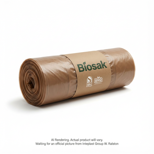 Sacs compostables — 30 x 33 po, brun, 10 sacs