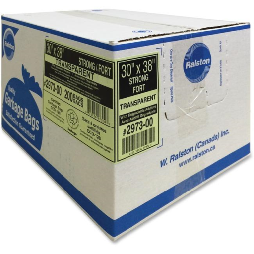 Sacs compostables — 25 x 30 po, brun, 10 sacs