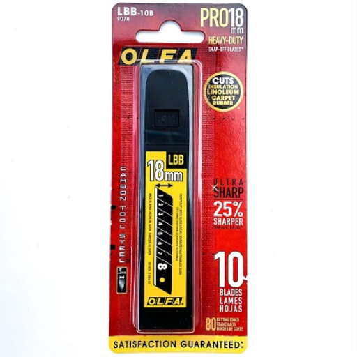 Lames segmentées OLFA LBB-10B — 18 mm, 10 unités
