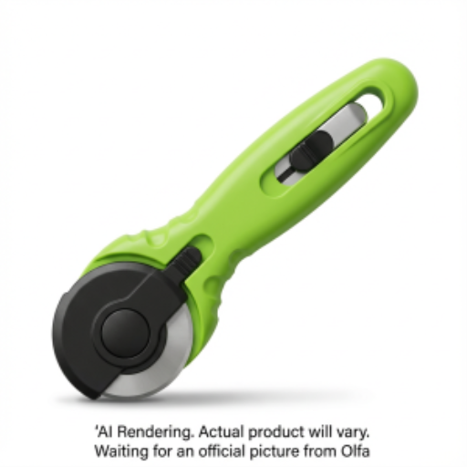 Couteau rotatif OLFA RTY-2C/LGR — 45 mm, changement rapide, vert lime