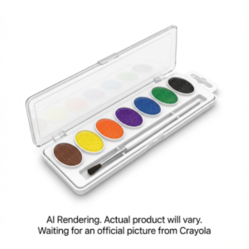 Peinture aquarelle lavable à paillettes Crayola — 8 couleurs
