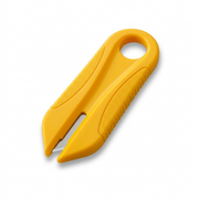 High-resolution hero shot of the yellow Olfa PK-2 Disposable Bag Cutter on a white background.