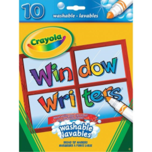 Marqueurs lavables pour fenêtres Crayola — 10 couleurs