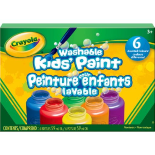 Pots de peinture lavable Crayola — 6 pots, 59 ml