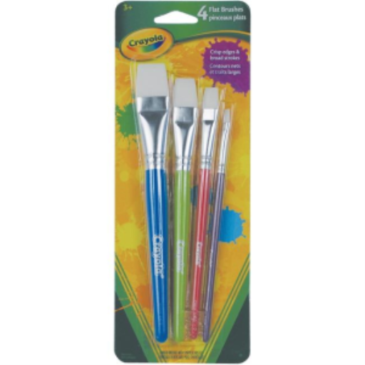 Pinceaux plats Crayola — 4 pièces