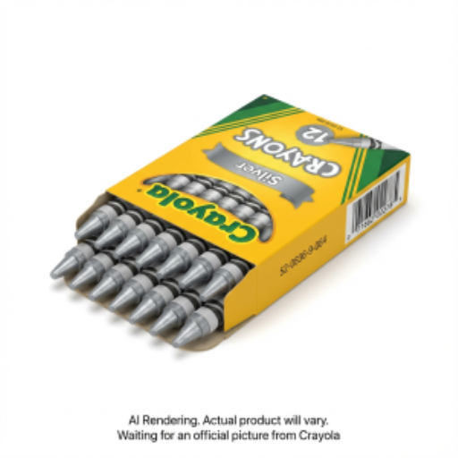 Crayons Crayola en vrac — argent, boîte de 12